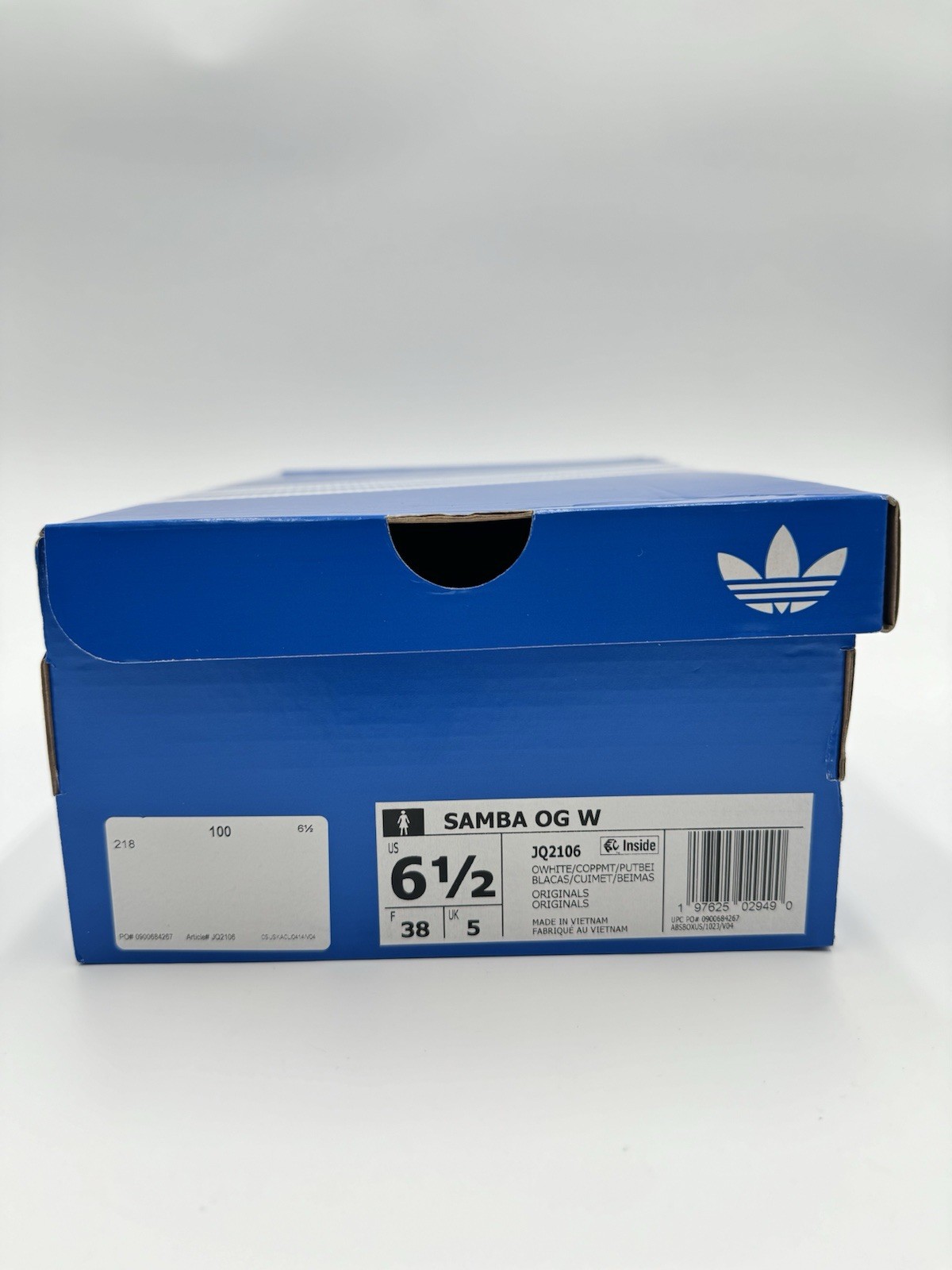 Adidas Women’s Samba OG Size 6.5 Off White Copper Metallic |JQ2106|