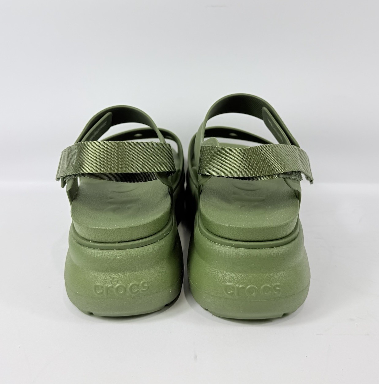Crocs Soho Y Strap Sandal 211755 Army Green Women’s Size 11 Excellent MINT