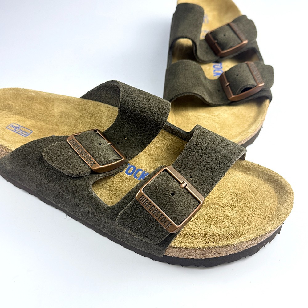 Birkenstock Arizona Soft Footbed Unisex Mocha Suede Leather Casual Sandals