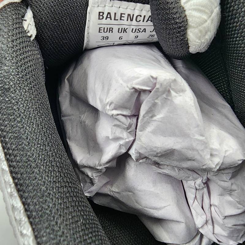 Balenciaga 10XL Low Top Sneakers Women’s 9 White/Black/Grey Pull Tab Lace Up