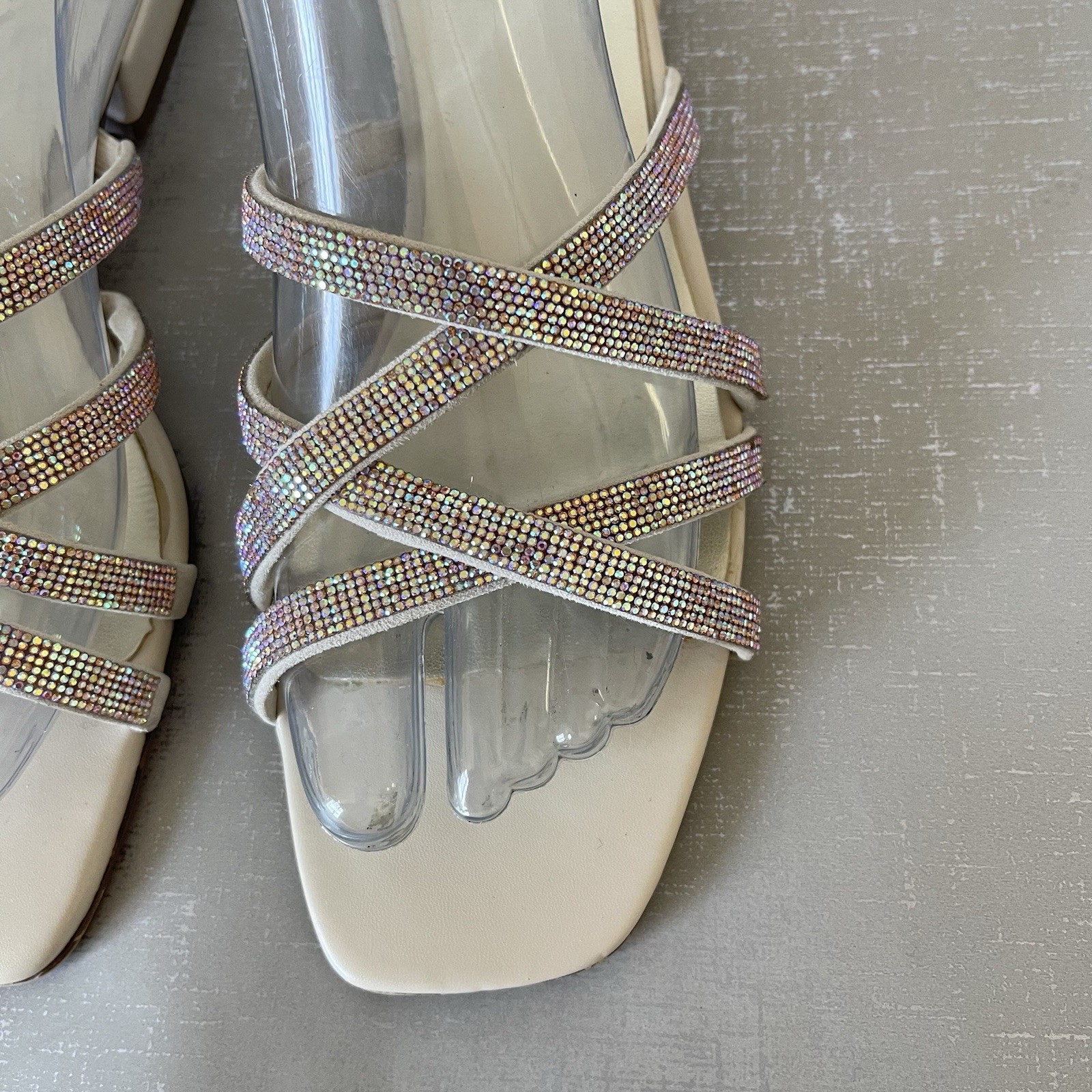 Naturalizer Rhynestones Strappy Sandal 8 M Sparkle Party Cocktail Prom Shoes
