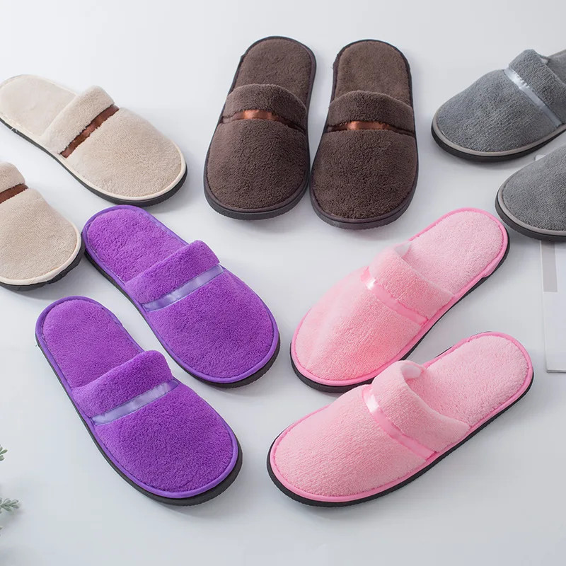 Women Plush Home slippers Spring Warm Fuzzy Slipper Indoor Closed Toe Shoes Hous