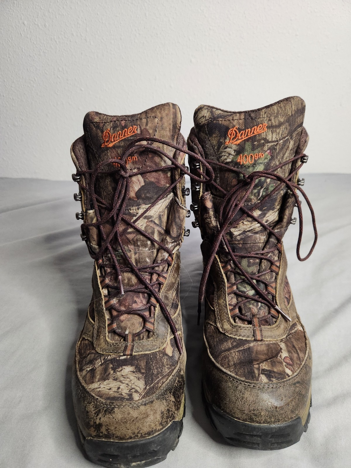 Danner High Ground 8″ Mossy Oak Camo Gore-Tex Boots Womens Sz 10 EE Hunting EUC