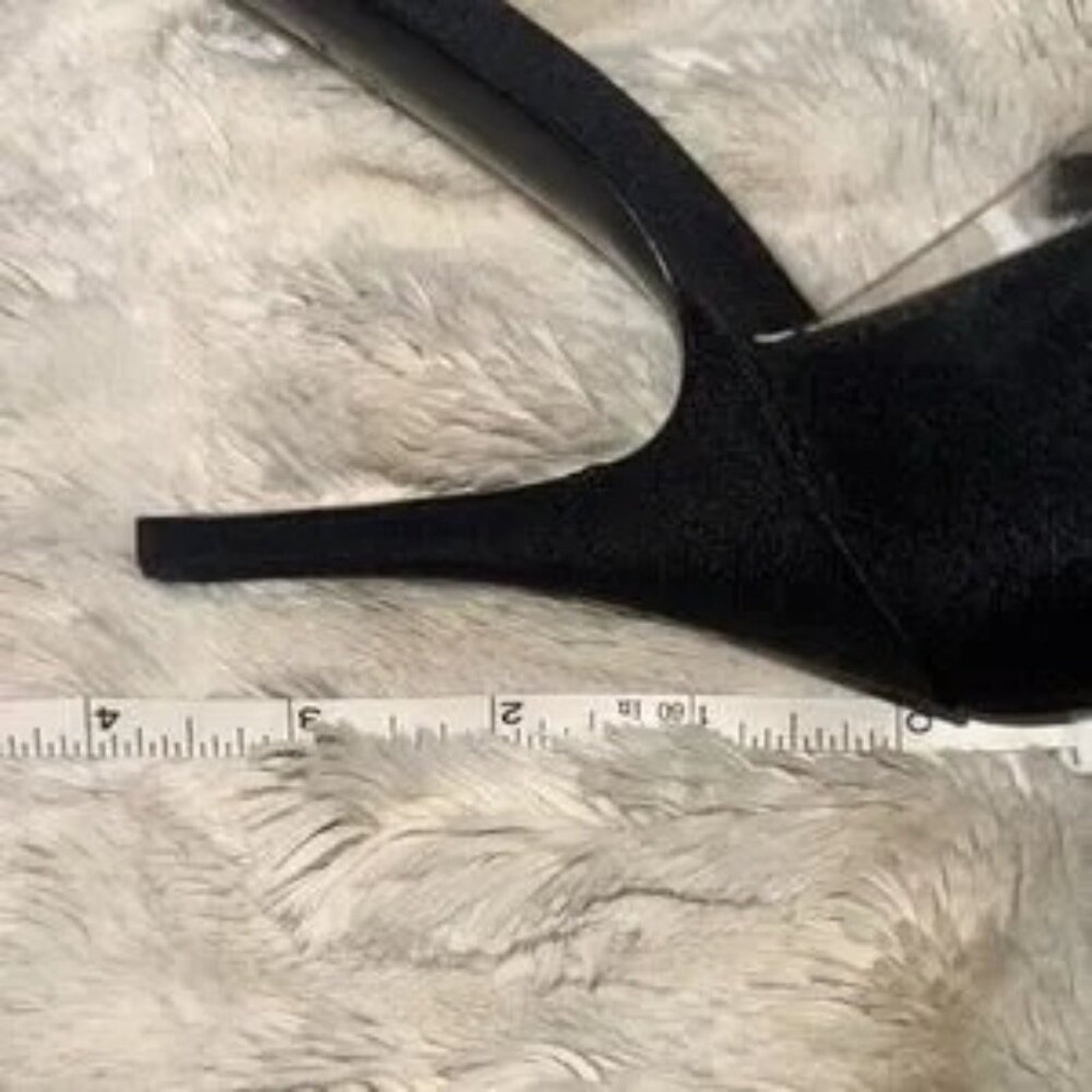 CHANEL Black & Transparent Ankle Strap Heels Size 37.5/ US 7 Made In Italy