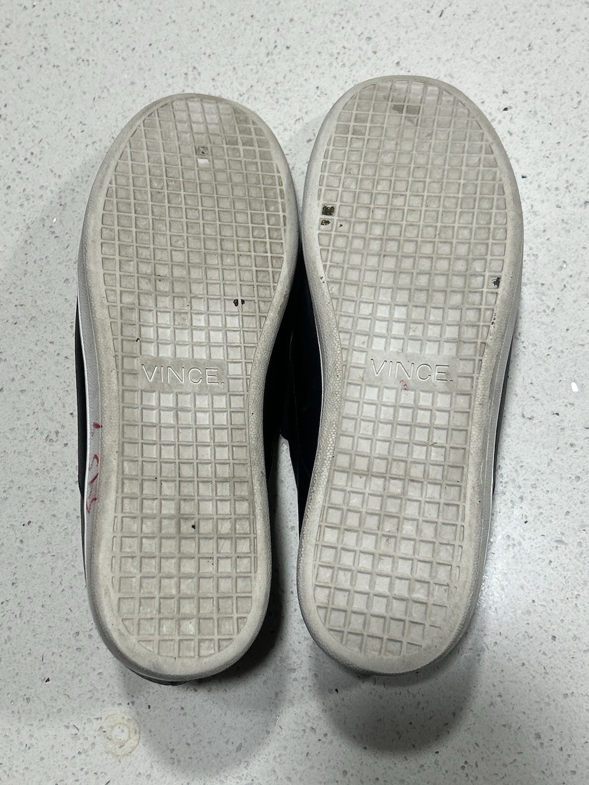 Vince Leather Slip-OnShoes – Black – Size Not Marked
