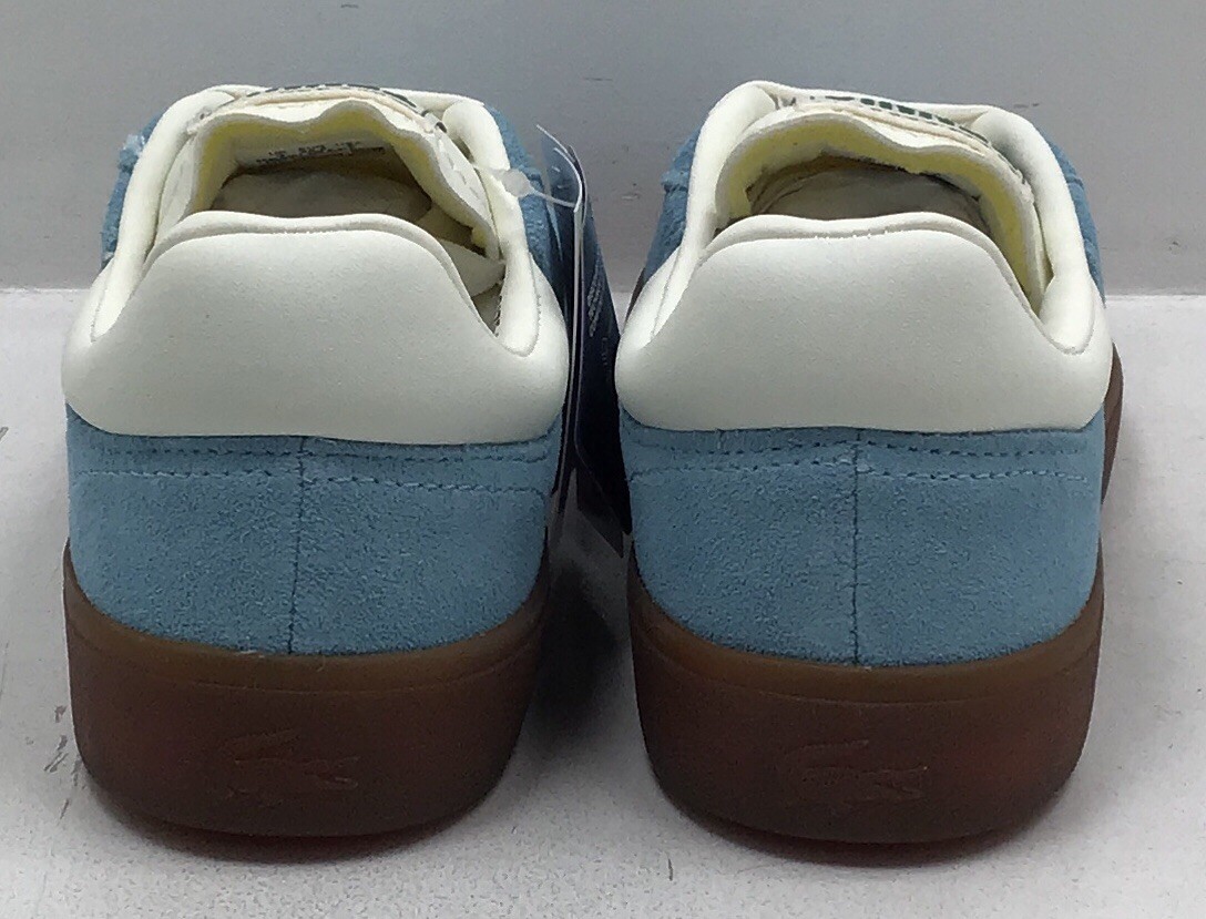 Lacoste Women’s Baseshot Leather Sneakers In Light Blue US Size 5