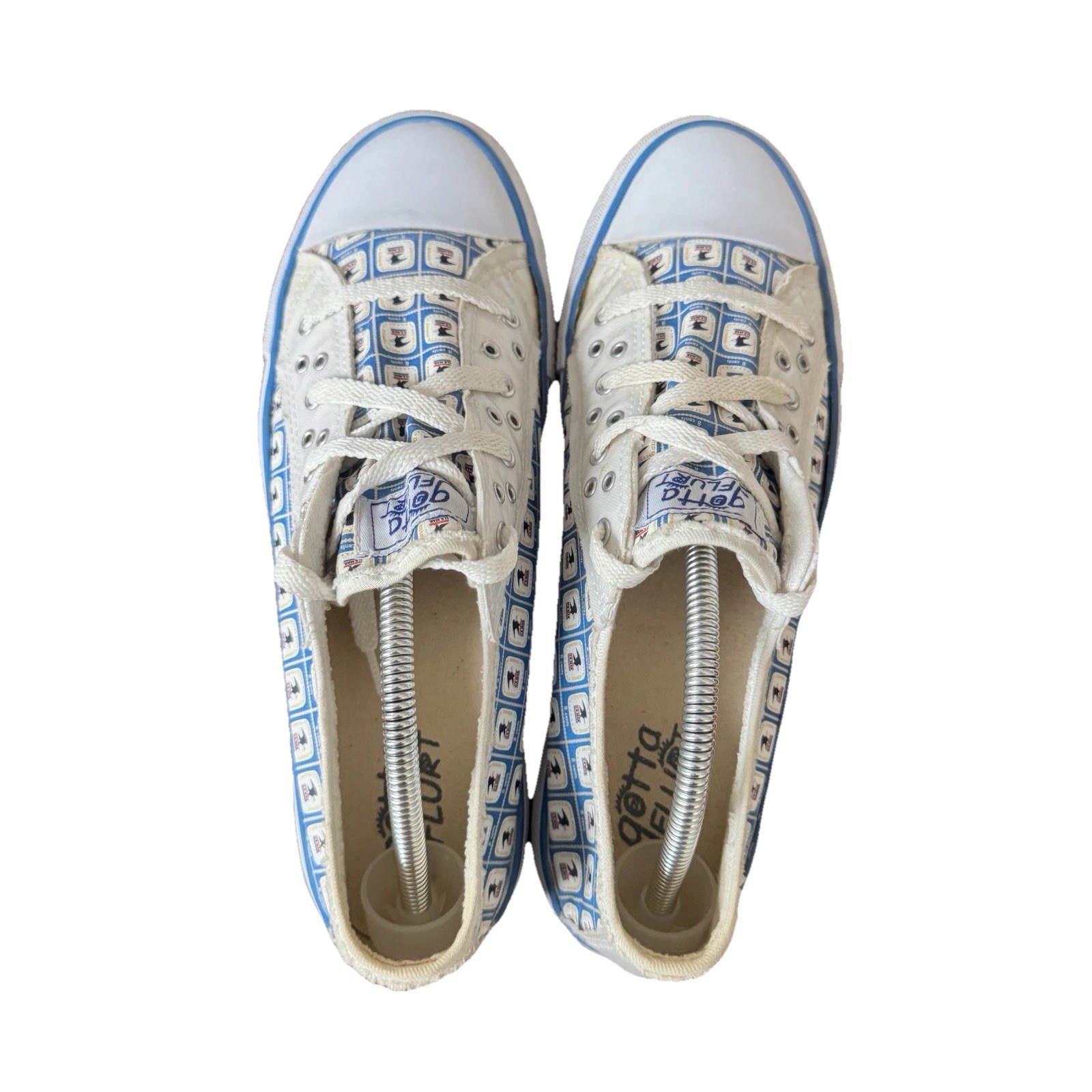Gotta Flurt USPS Mail Eagle Stamp Print Low Top Sneaker Women’s 11 | Men’s 9