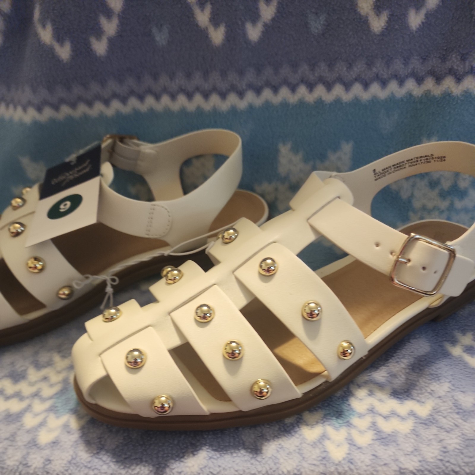 Women Winnie Wide Width Studded Fisherman summer Sandals – Universal Thread NWT