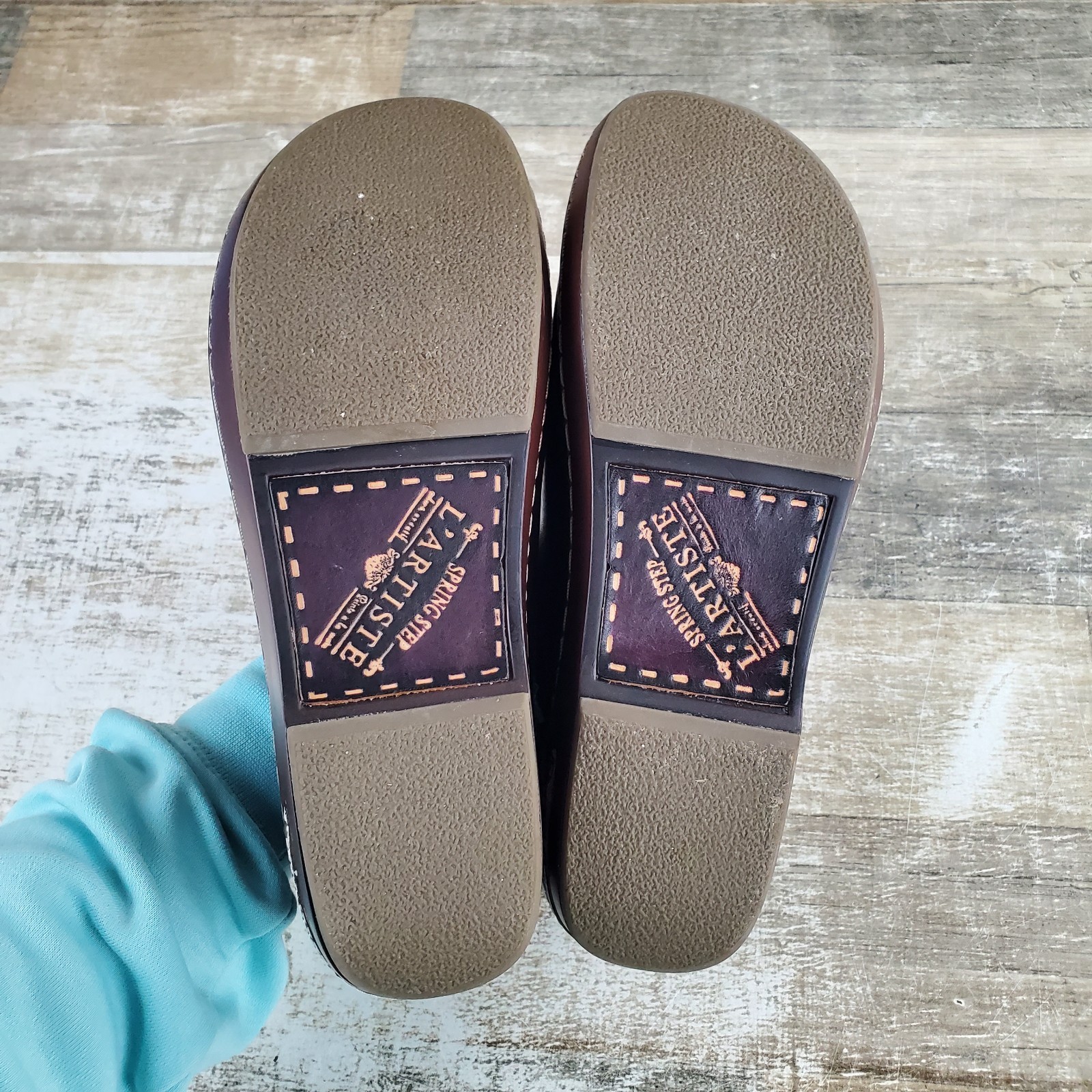 L’ Artiste by Spring Step Burbank Womens Clogs Sz 10 Dark Brown Leather Slip On