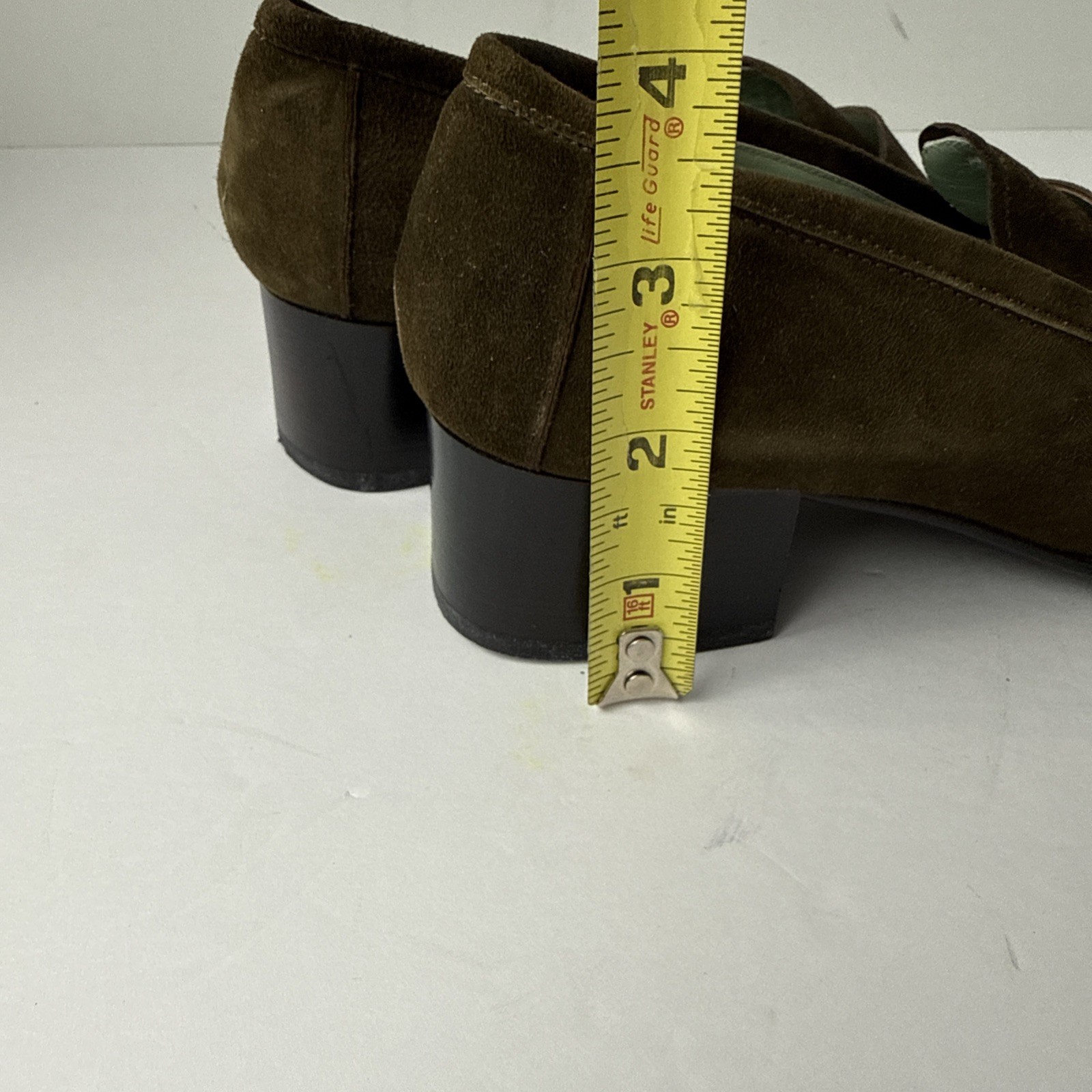 Sigerson Morrison Dark Olive Suede Leather Slip-On Loafer Women’s Size 7