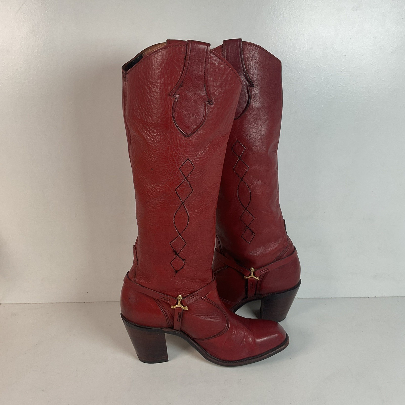 Vintage Wrangler Tall Western Harness Boots | USA Made | Women’s 7 M