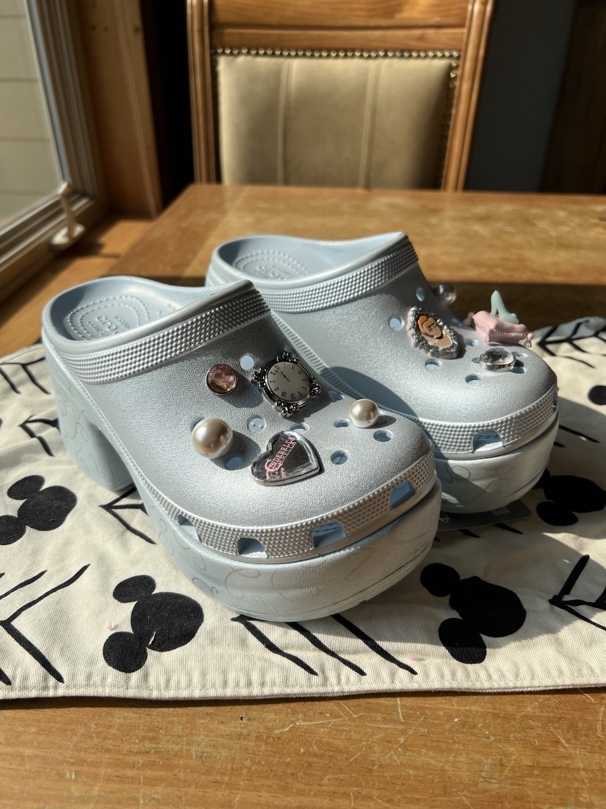 Disney Parks Cinderella Siren Platform Clogs for Adults by Crocs NWT (M6/w8)