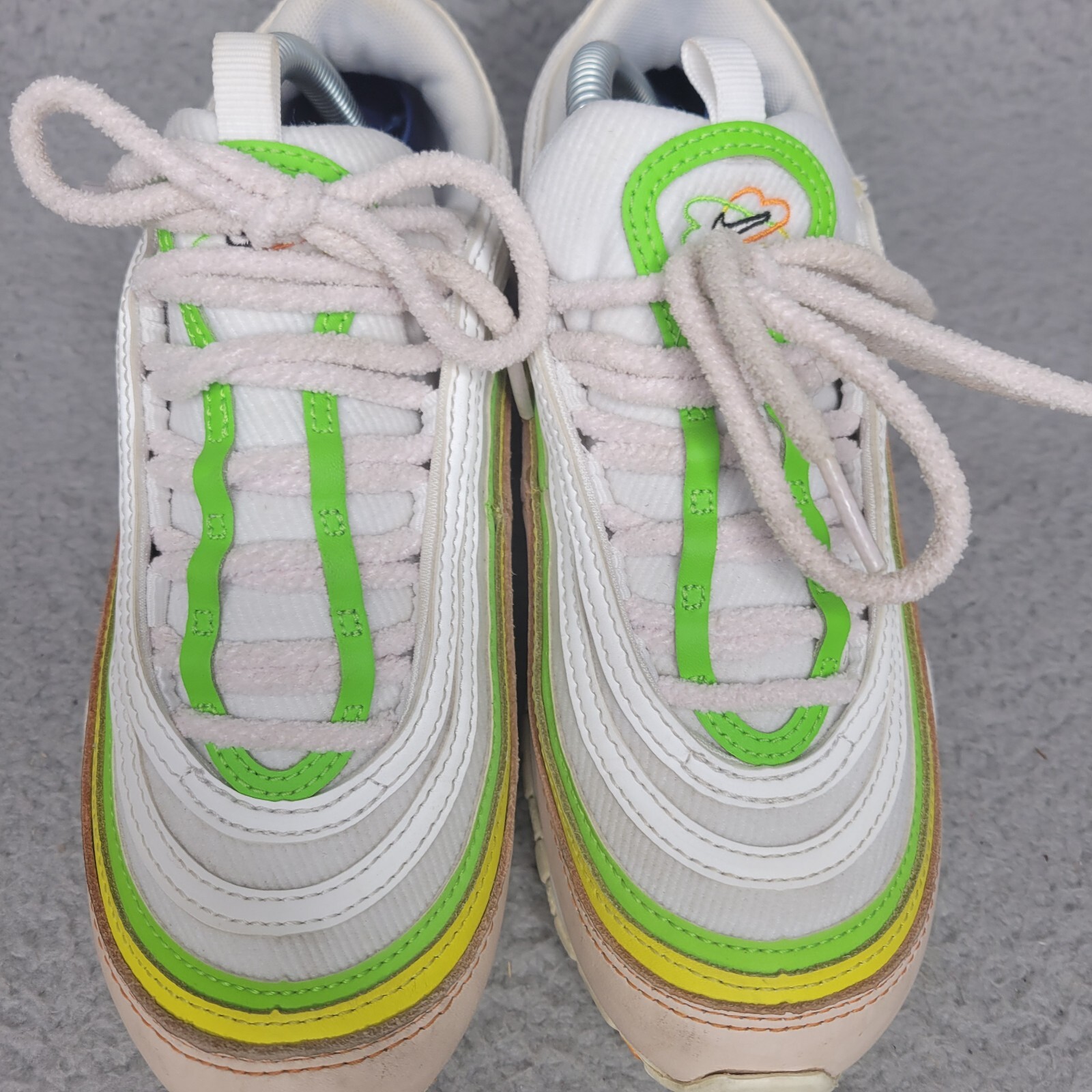 Nike Air Max 97 Feel Love Women’s Size 6.5 White Pink Green Black FD0870-100