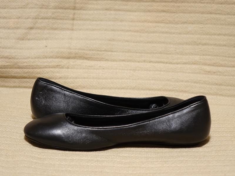 Women navy boot heels black leather 36.5 #B9MY