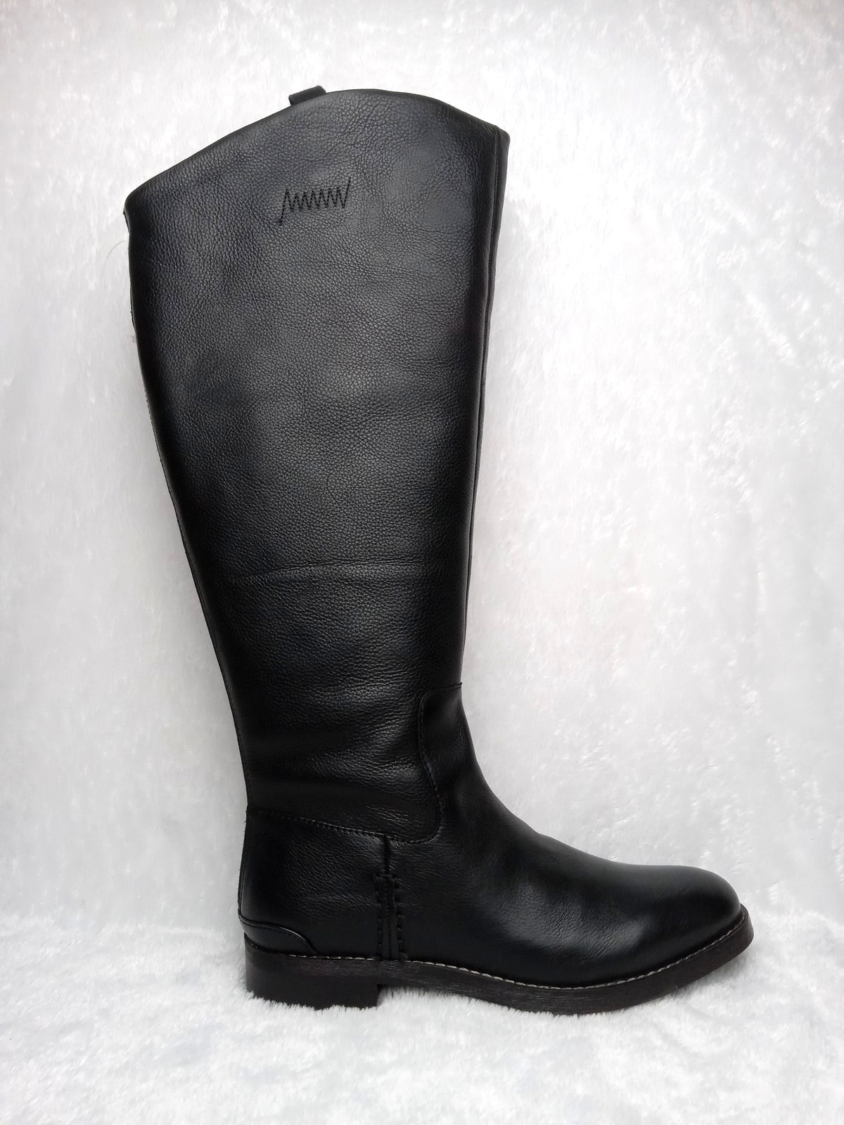 Franco Sarto Sz 8.5 M L-Meyer Black Leather Knee-High Riding Boots Womens 8 1/2