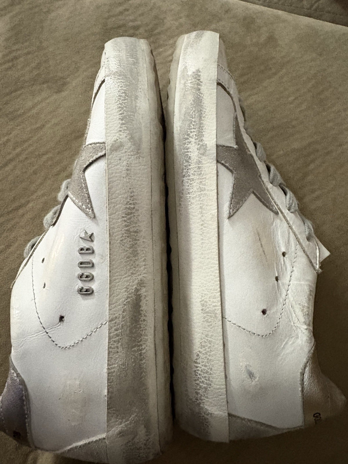 Golden Goose SuperStar Leather Sneaker White/Silver EU 36 Made in Italy