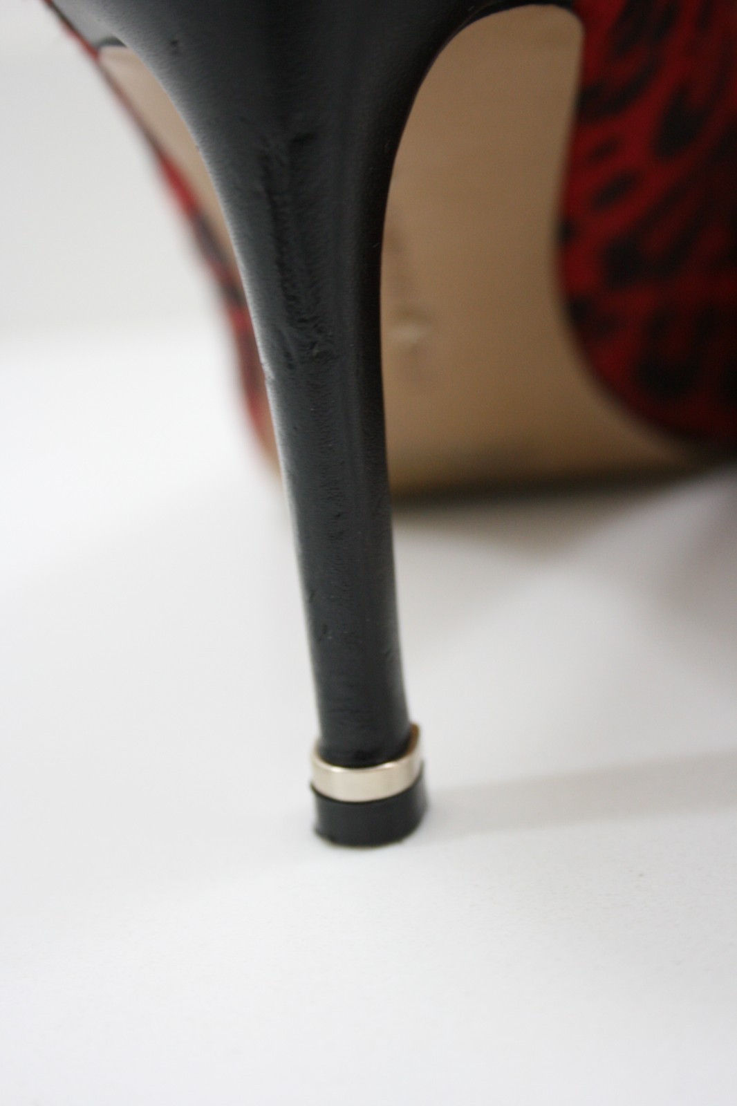 Katherine Kelly REESE Red Leopard Print Calf Hair Pointed toe Leather Pumps sz 8