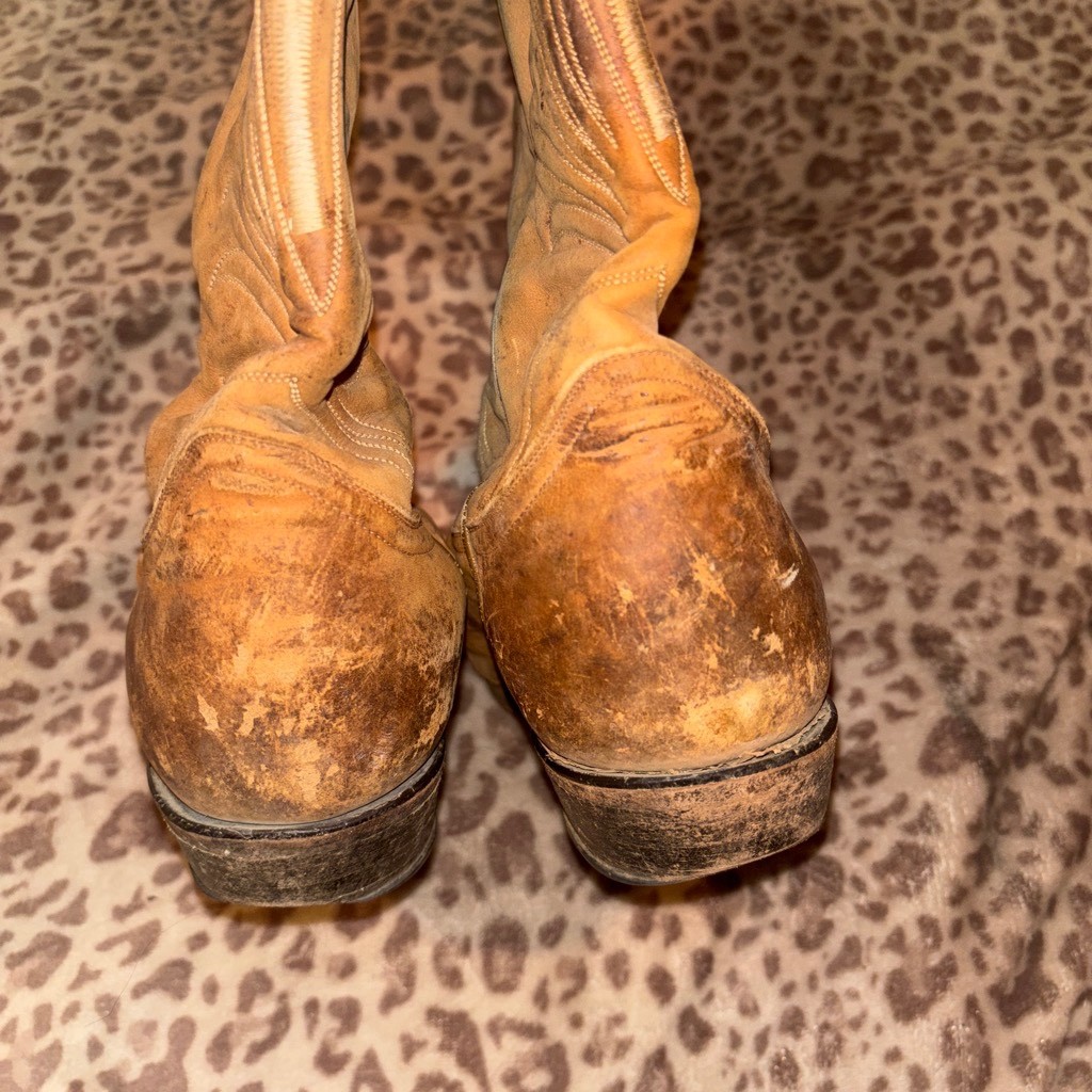 Rare vintage tony lama factory defect tall boots