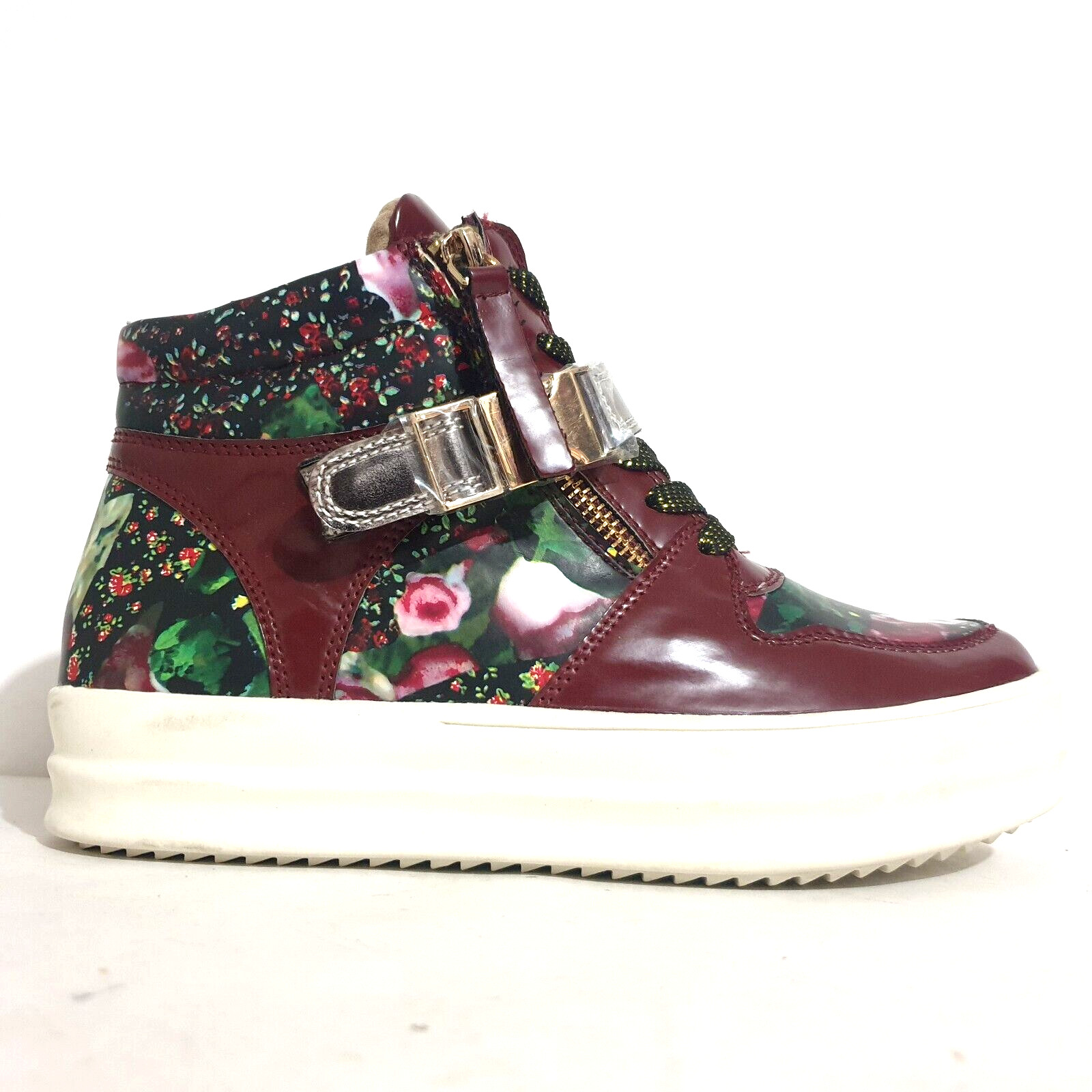 NEW Genkek Sneakers Sz AU6.5 EU36 CH230 Multicolour Platform Hi Top Shoes Womens