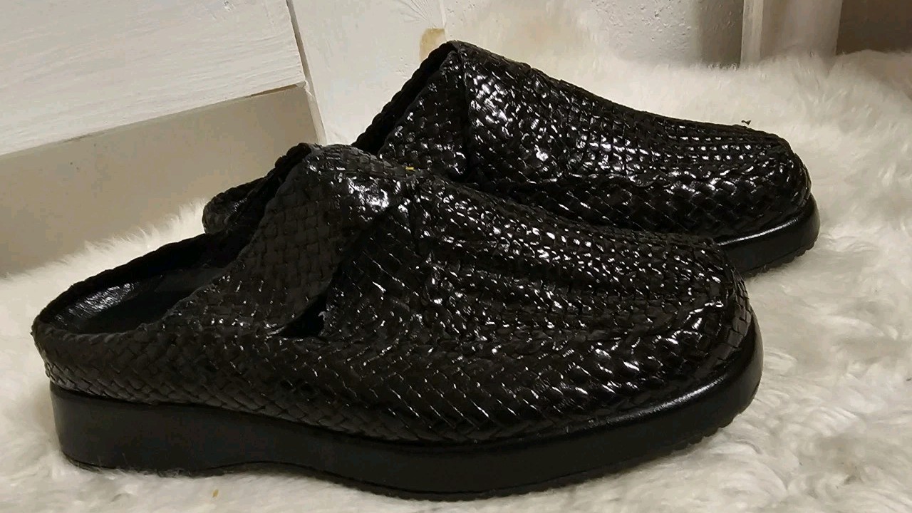 Pons Quintana Sabot size 37 genuine leather sandals Nero handmade new unworn