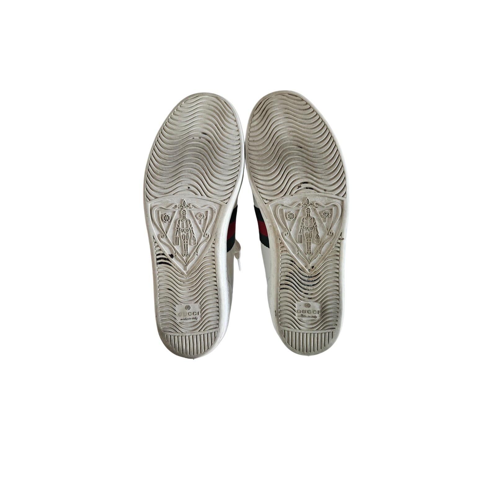 Gucci White Leather Ace Studded Pearl Sneaker, Size 39