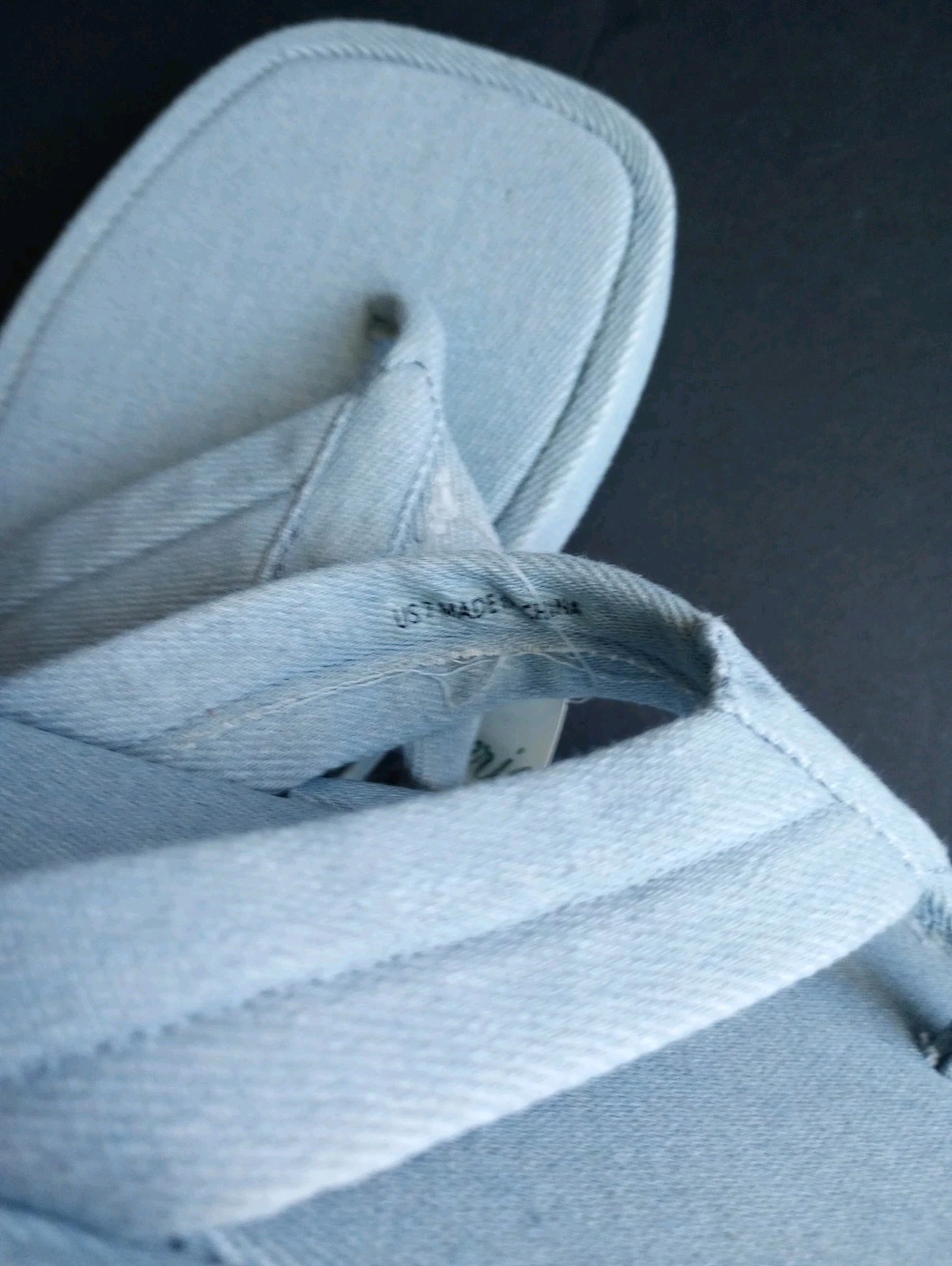 NWT Aerie Square Toe Flip Flop Denim Size 7