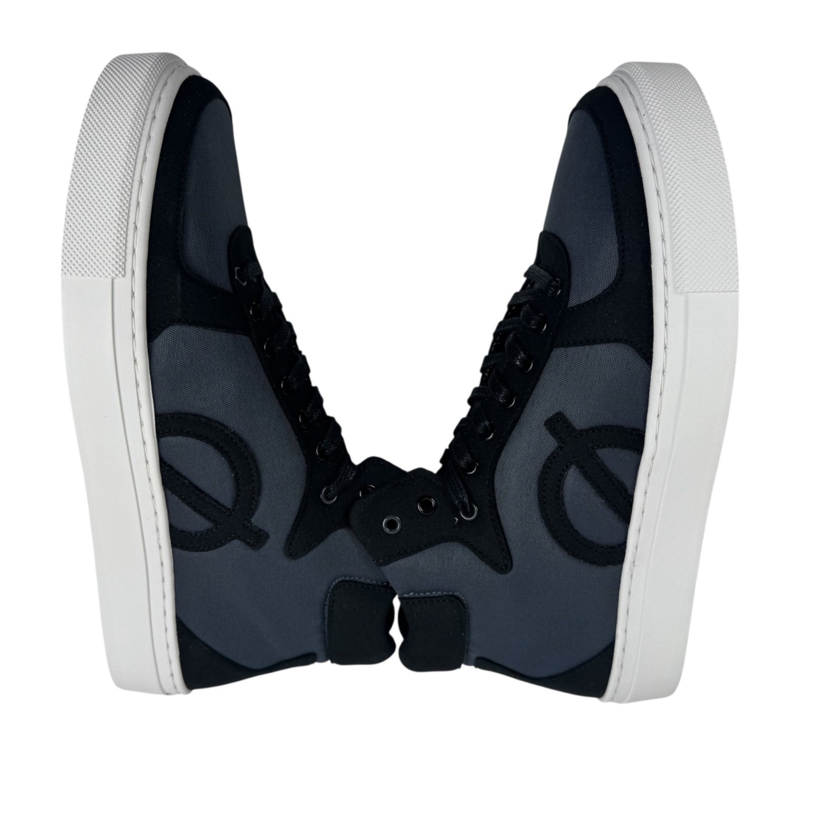 Loci NEW Eleven Black Grey High Top Court Sneakers Unisex EU 39 (Men 7/Women 8)
