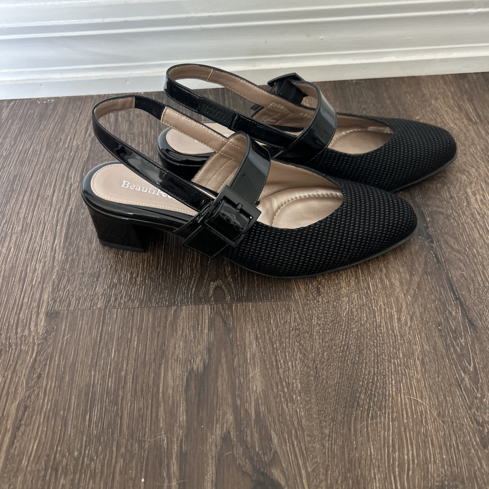 Beautifeel black Womens Maisy Sling Back sz US 6/6.5 37 EU NEW Isreal