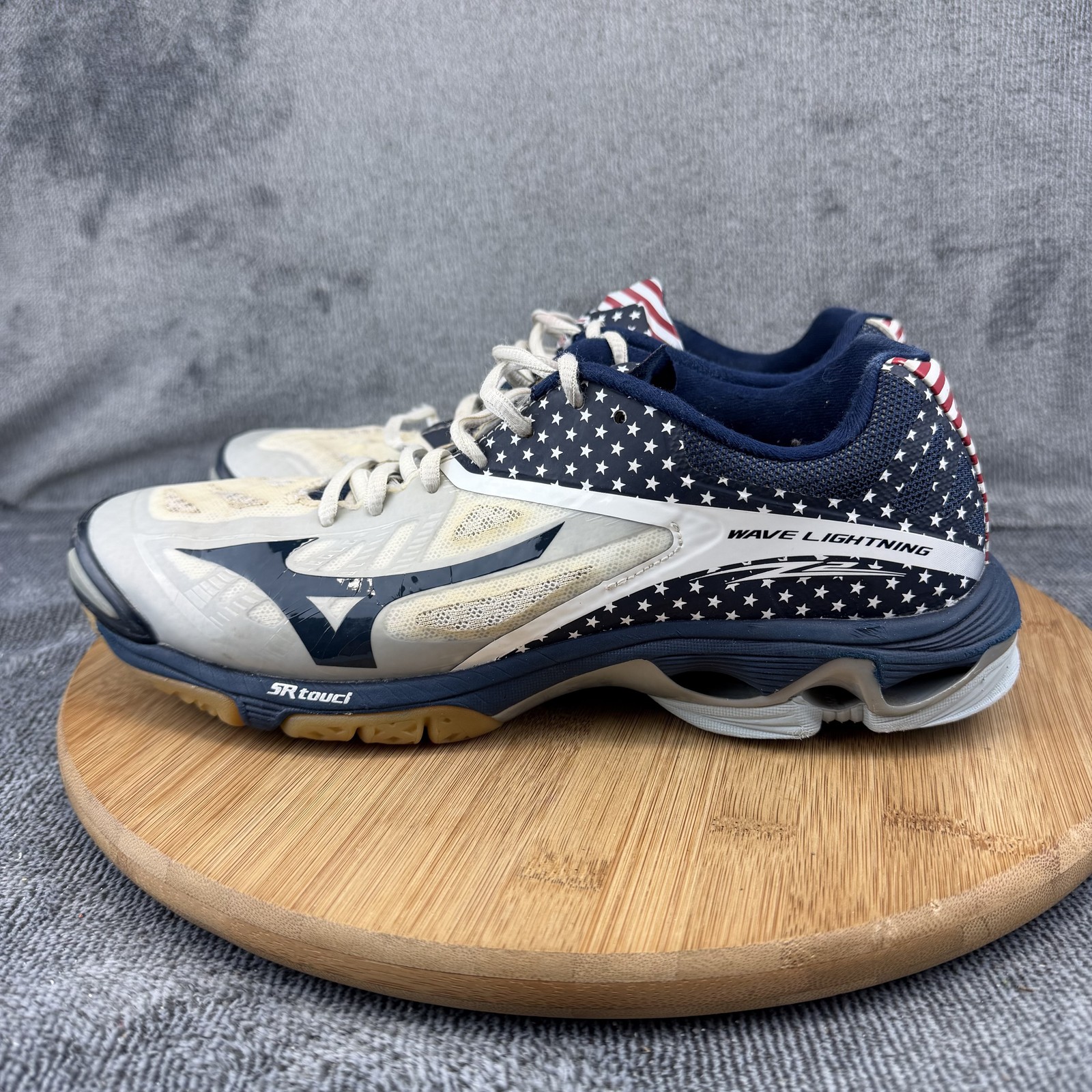Mizuno Wave Lightning Shoes Womens Size 9.5 USA Patriotic Volleyball Sneakers