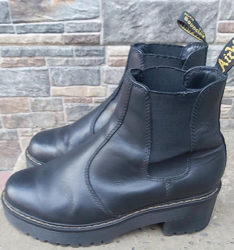 Women Dr Martens Boots Black Leather 39 #3K7M