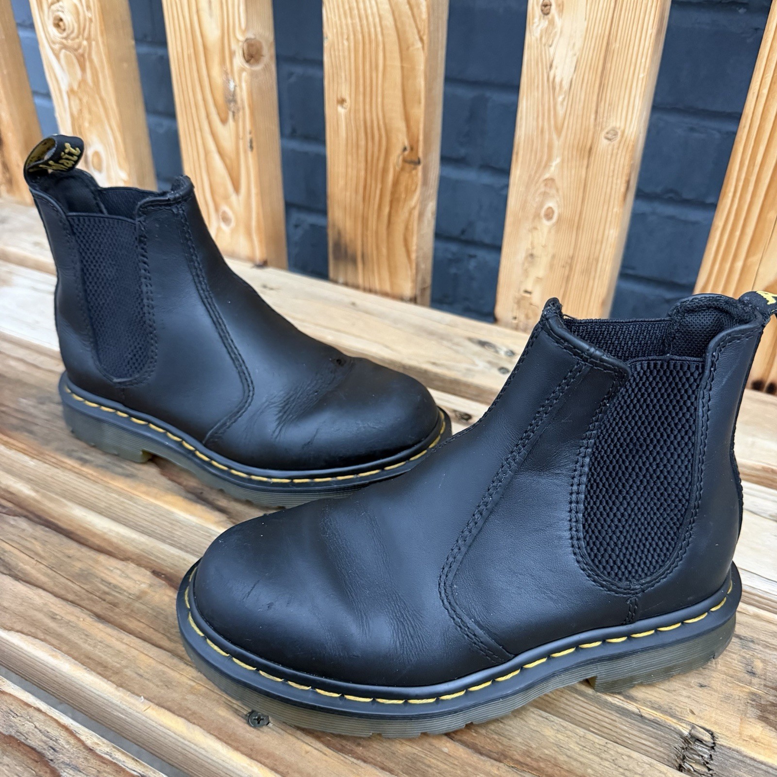 Dr. Martens 2976 BEX Smooth Leather Chelsea Black Boots Men’s 5 / Womens Size 6