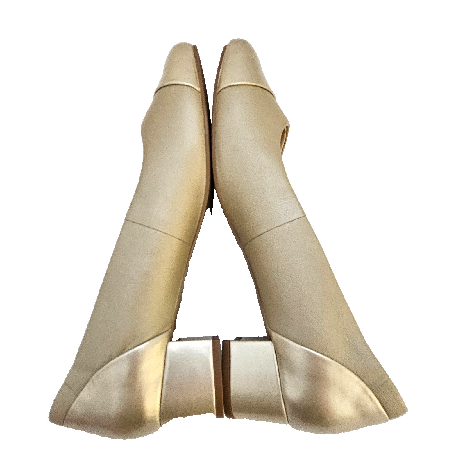 Trotters Daisy Pumps Womens 10M Beige Pale Gold Cap Toe