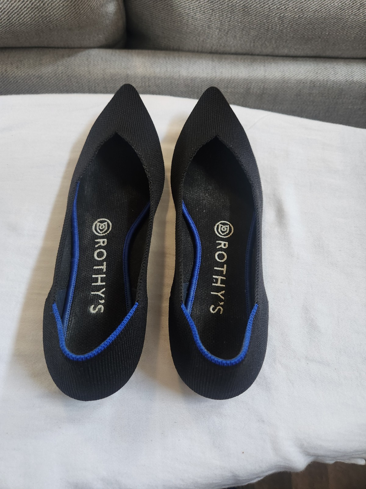 Rothy’s The Point Black Flats Ballet Flats Size: 7
