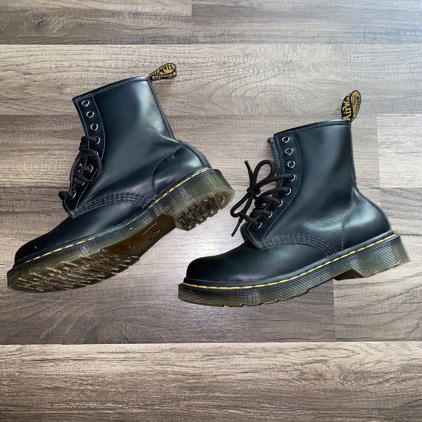 Dr. Martens Pascal 1460 Nappa Black Leather Boots Size 5 Men 7 Women