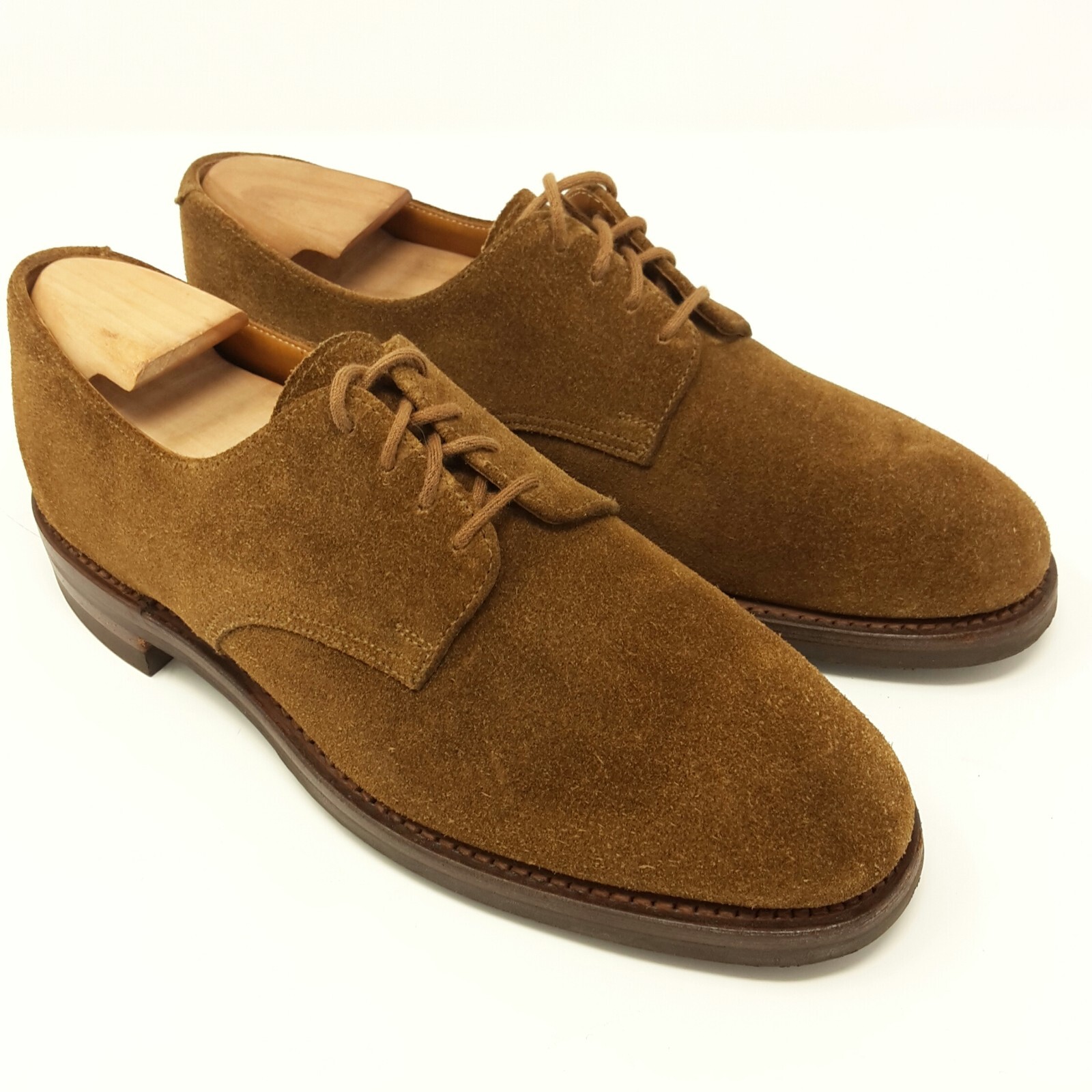 Ed.Meier/Crockett & Jones Haydock Plain Derby Suede Braun Dainite EU 39 UK 6 B