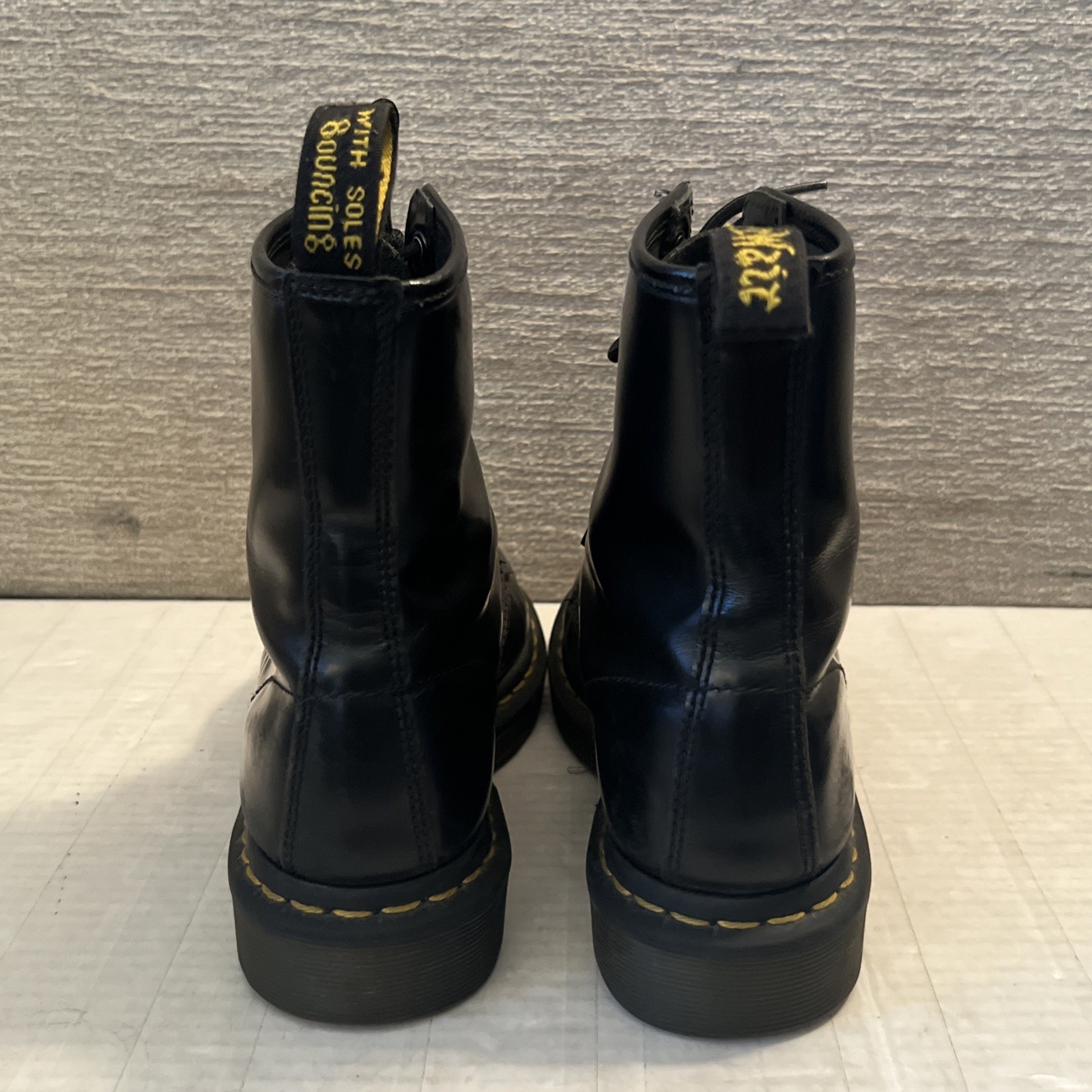 Dr. Martens 1460 W Combat Boots Black Smooth Leather Doc Martens Women’s 7 EUC