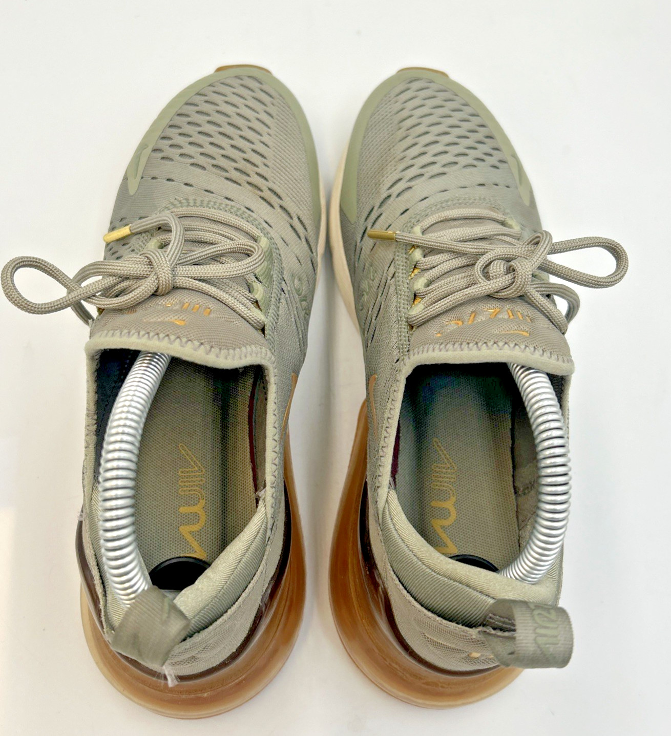 Nike Air Max 270 Dark Stucco/Gold AV 4827-001 Women’s 8 Excellent Condition