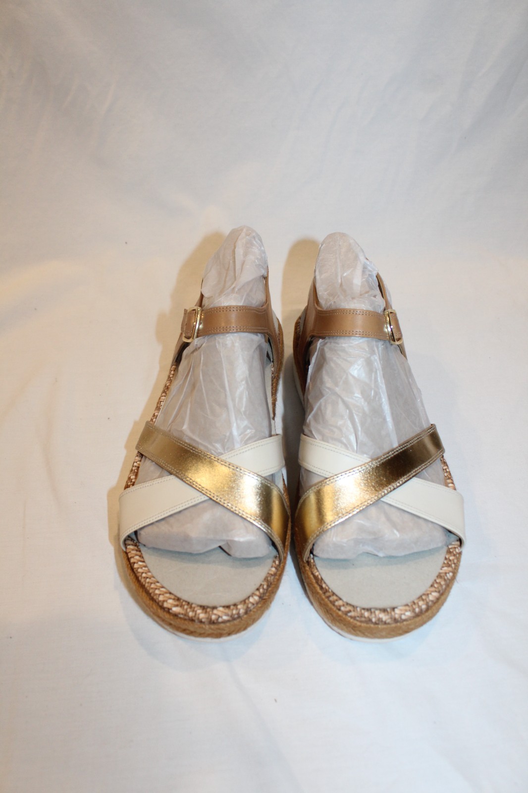 Vionic Mar Camel/Gold Leather Strappy Sandal Arch Support Women’s 11 WIDE