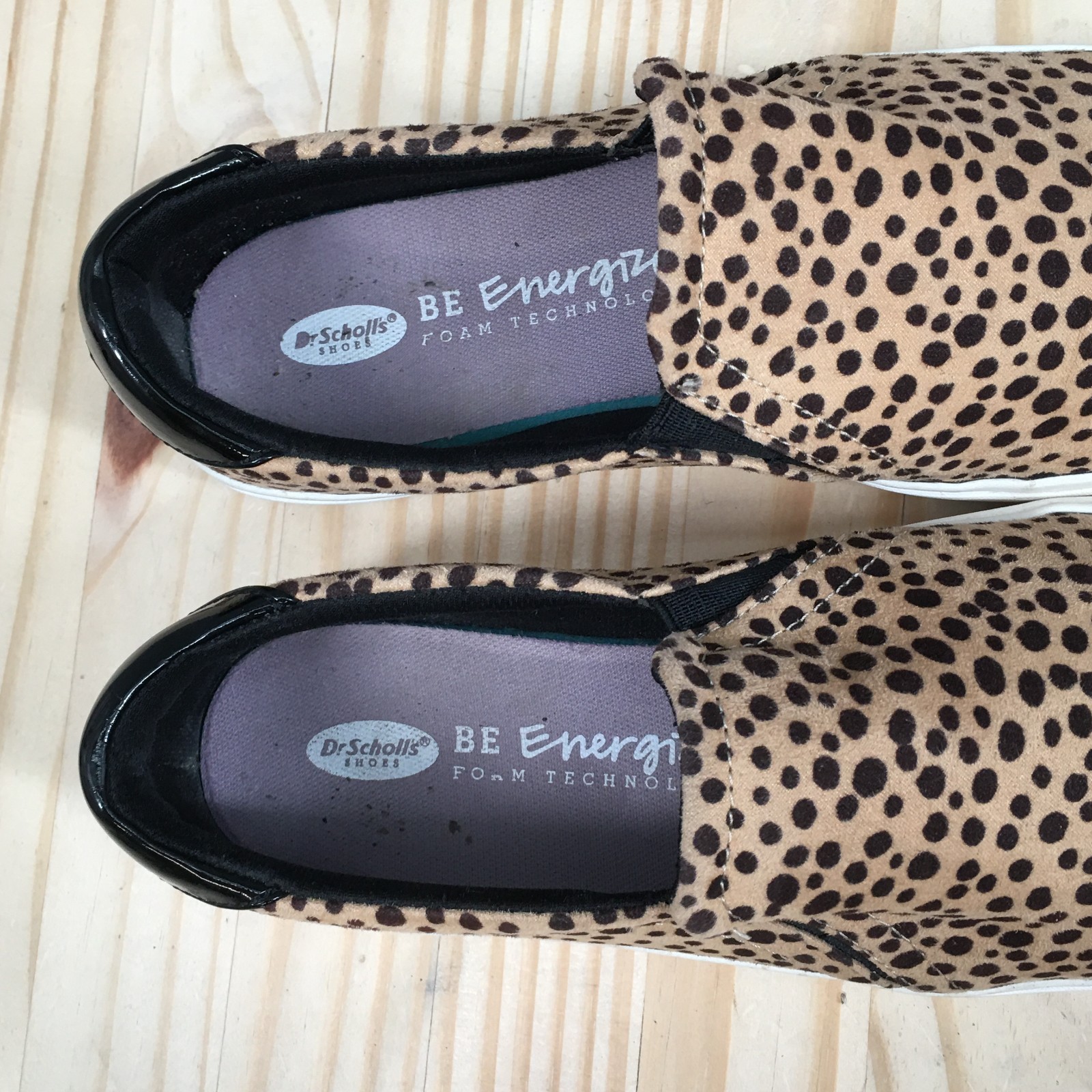 Dr. Scholls Wink Slip On Sneaker Shoes Womens 8 M Leopard Low Top Casual Brown