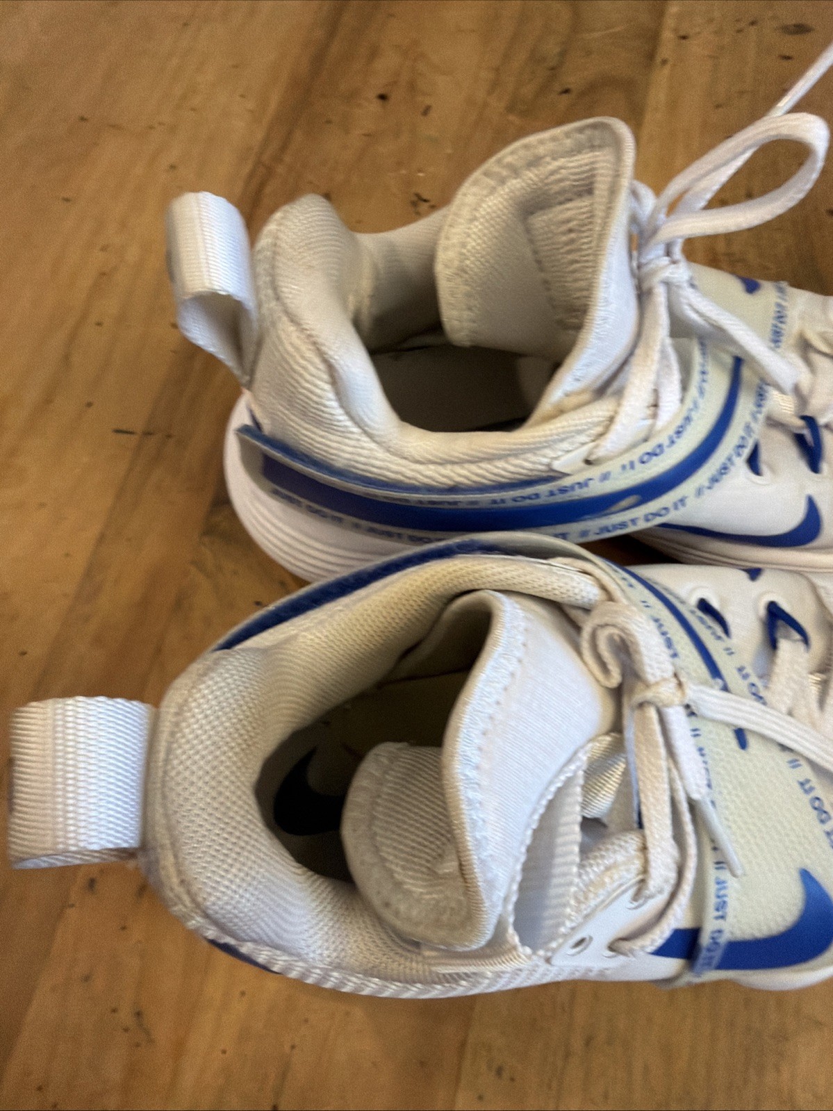 Nike React Hyperset Womens Shoes Sz 6.5 White Blue Volleybal Athletic CI2955-140