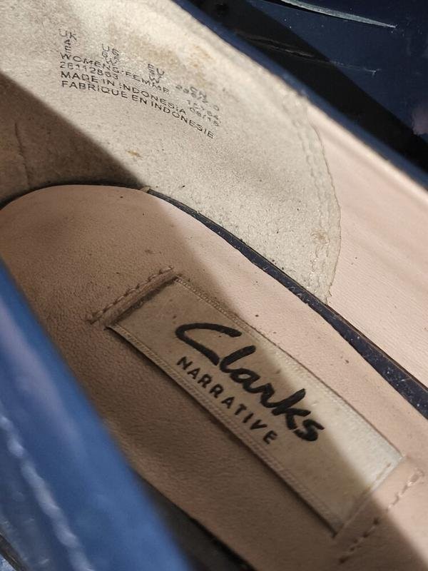women clarks loafers navy leather 37 #1QHW