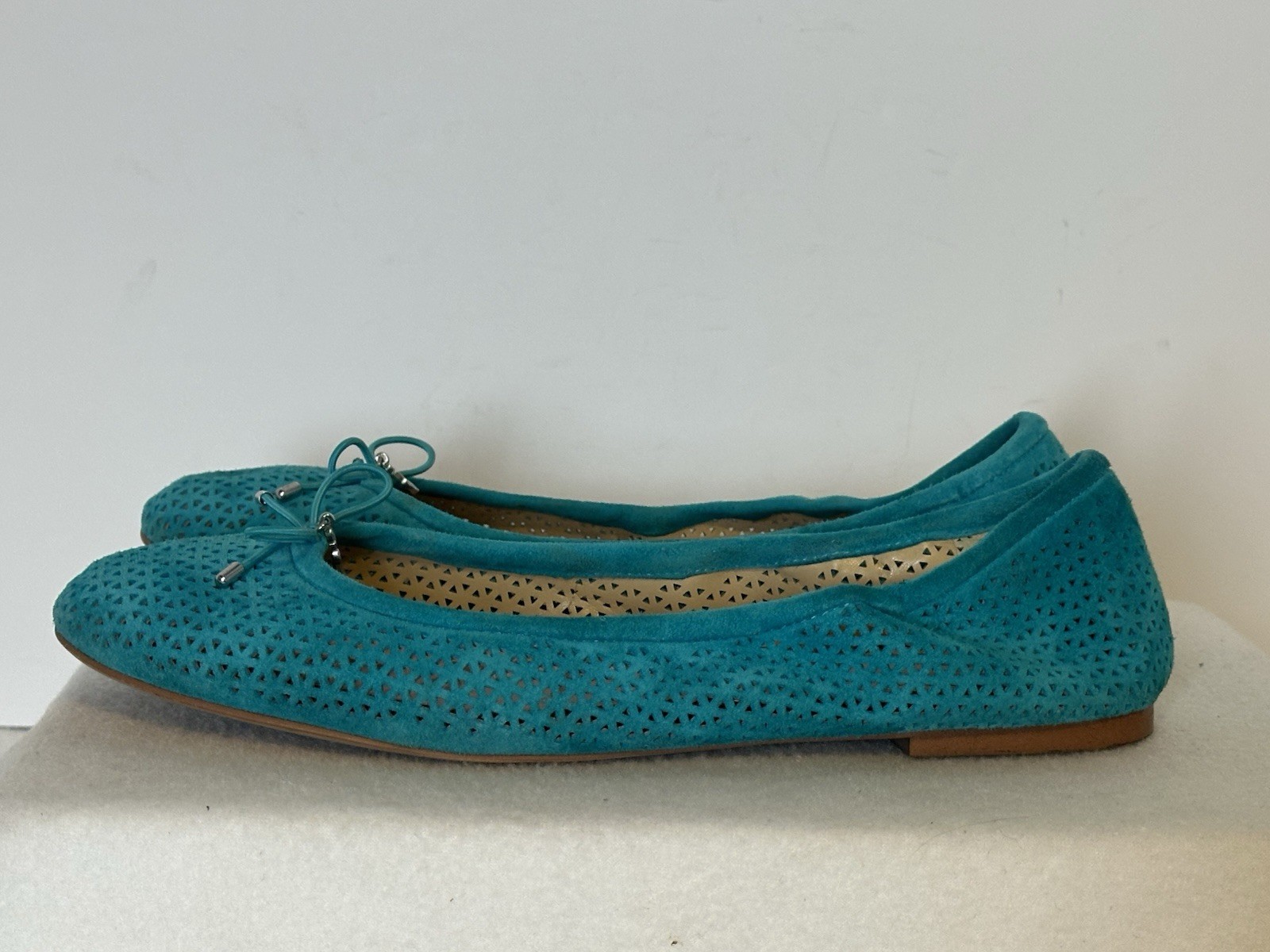 Sam Edelman Felicia 2 Women sz.9.5 Slip On Ballet Flats Shoes Blue Suede Leather