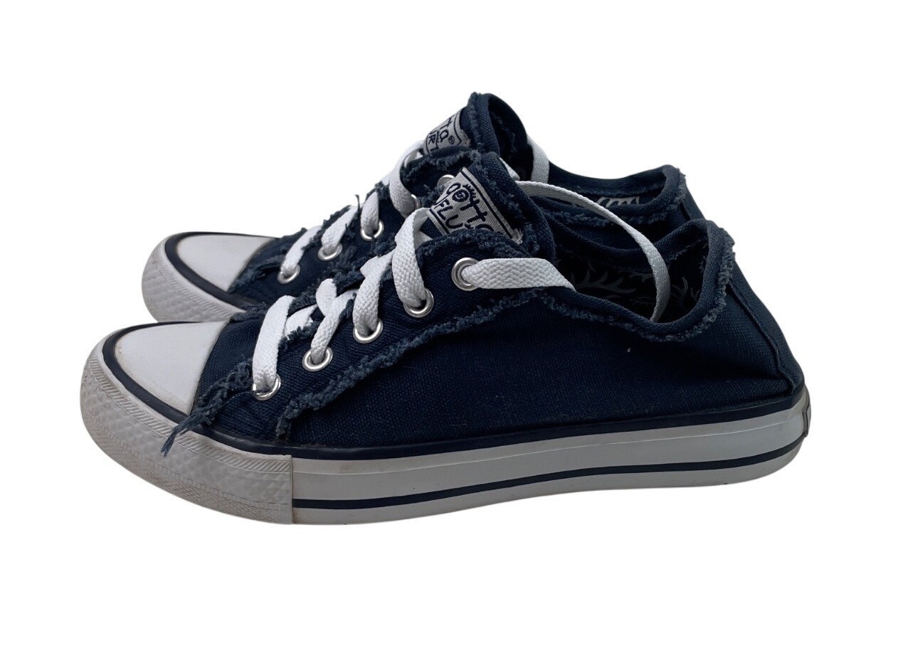 Gotta Flurt Navy Canvas Low Top Sneakers Womens Size 5.5 Casual Shoes