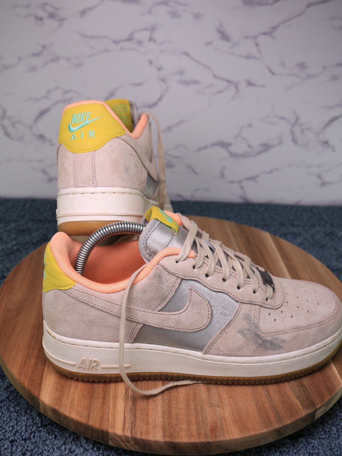 Nike Air Force 1 ’07 Premium Athletic Sneakers Pink Silver 616725-004 Women Sz 8