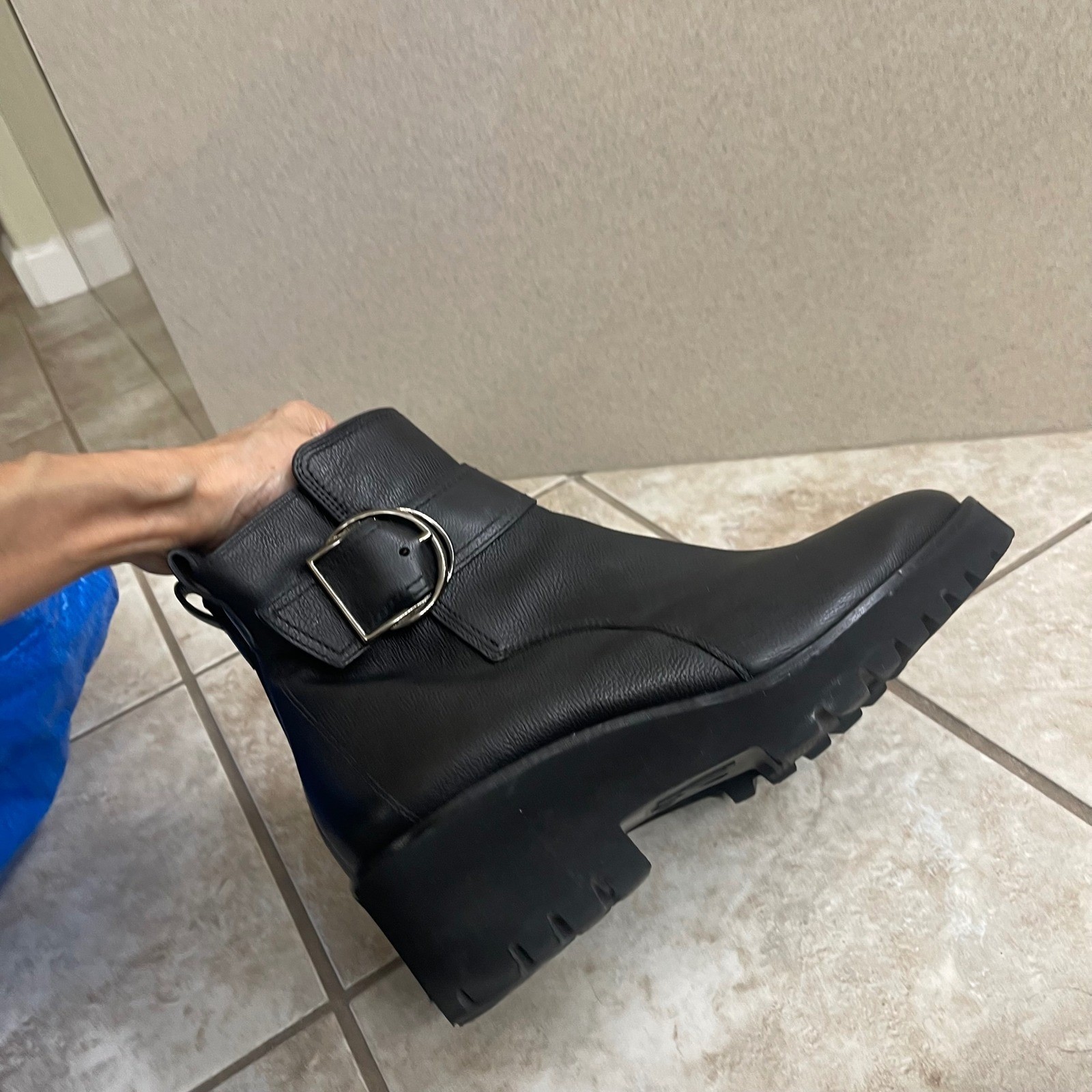 Paul Green Dynamic Buckled Boots Austria Size7 USA 9.5 wore 1x boots leather