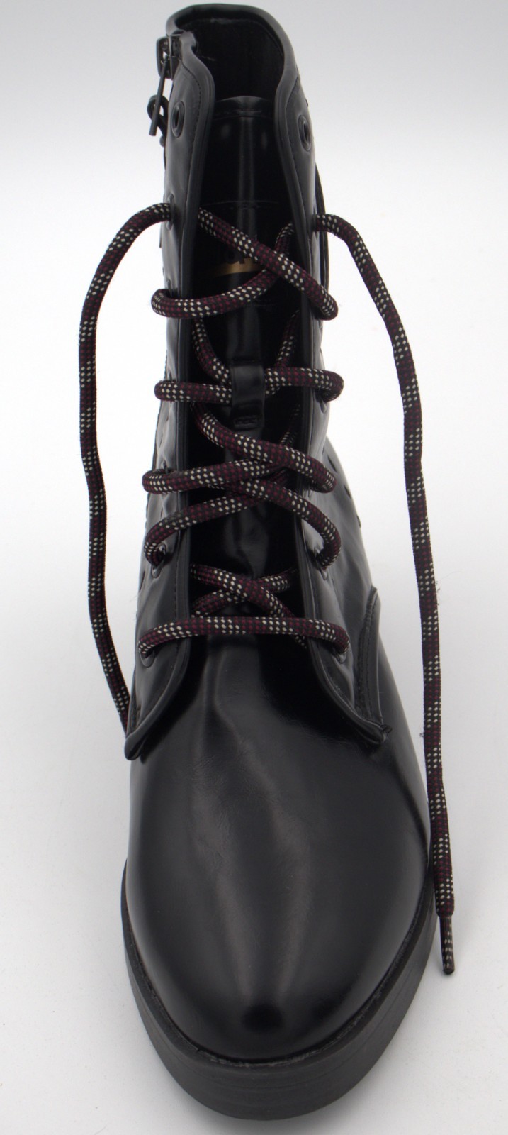 NWT Sam & Libby Melanie Boot Women’s US 8 Black Combat Lace Up Zip Boots Defect