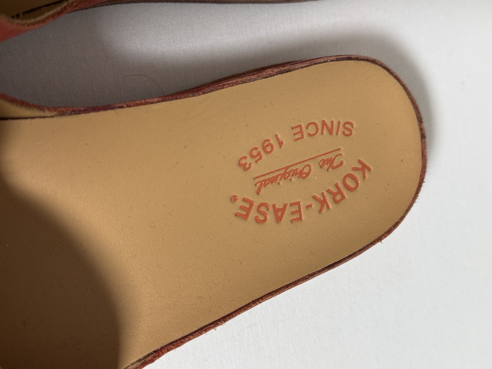 Women’s Kork-Ease Downey Salmon Pink Leather Slide Sandals Sz 9 M
