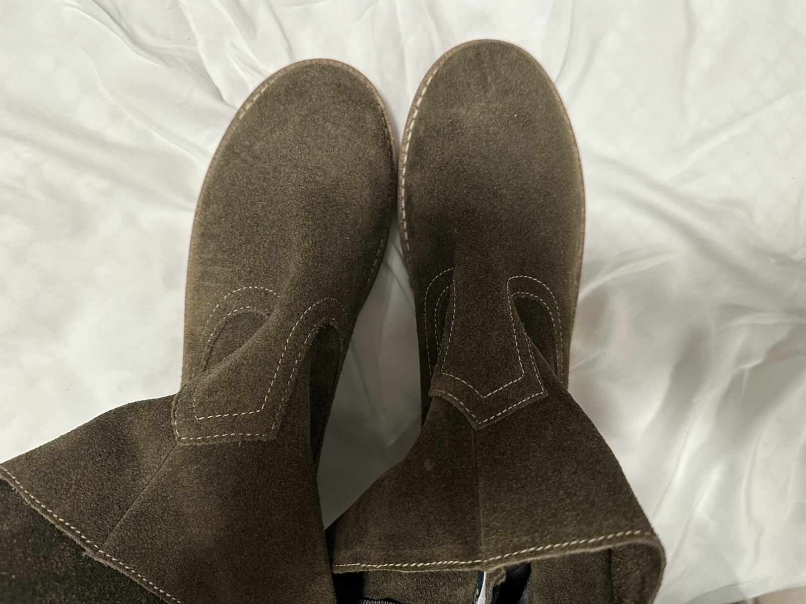 Cruza Mila Women’s Brown Suede Lace-Up Ankle Booties Round Toe US 9 EU 40