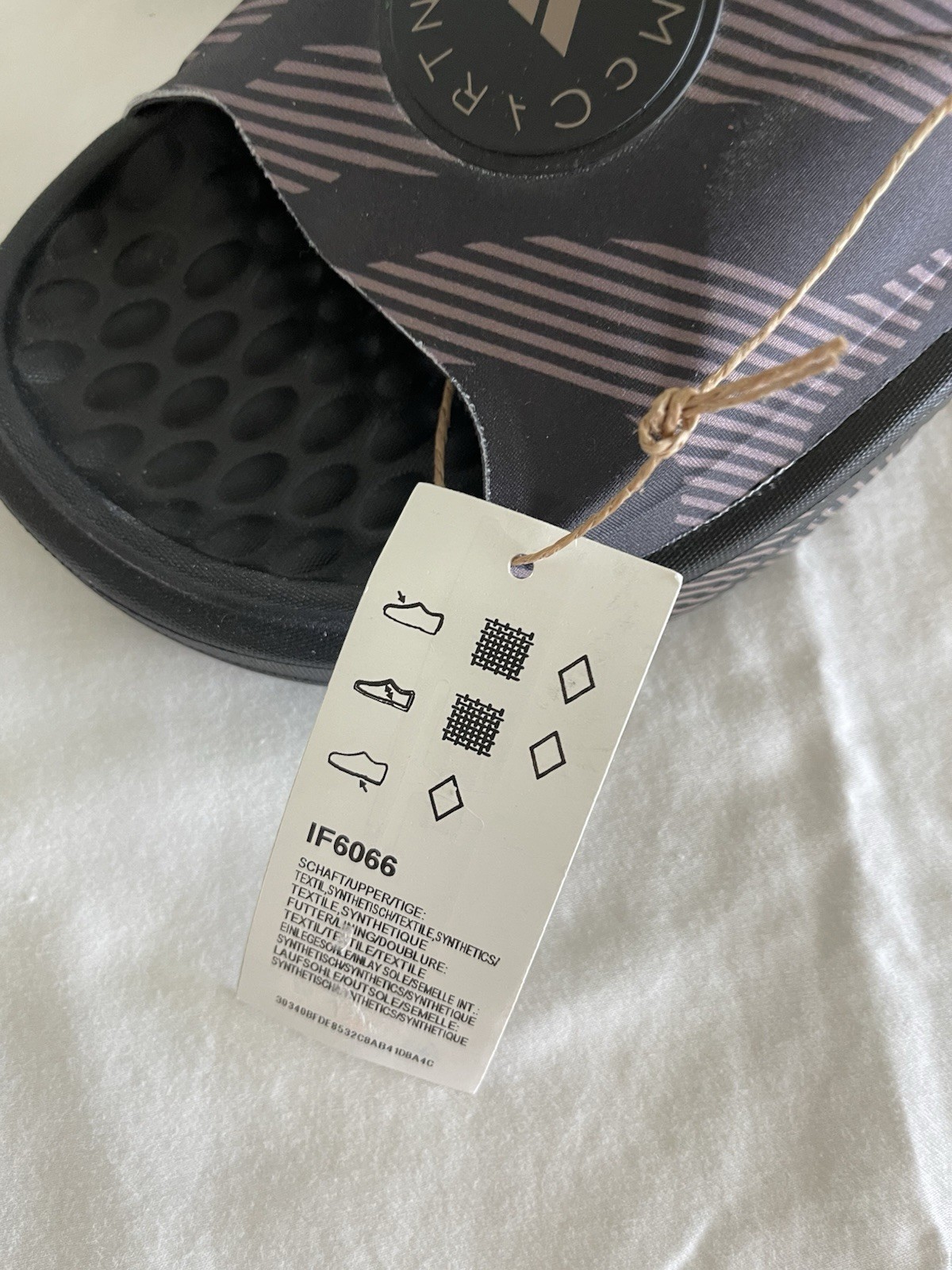 Adidas Stella McCartney Slide Shoes Slippers Core Black (if6066) Size 8 Womens