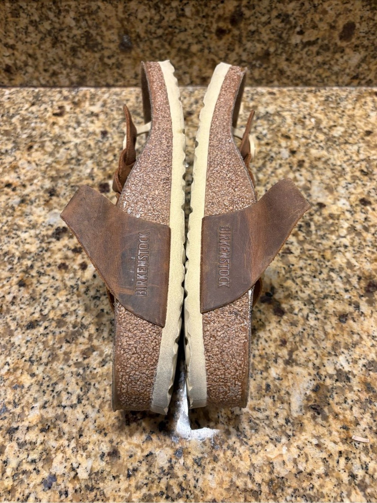 Birkenstock Gizeh Braided Leather Thong Sandals Brown EU 37 US 6-6.5